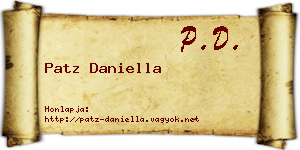 Patz Daniella névjegykártya
